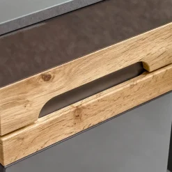 Garnero Arredamenti Colonna bagno sospesa 35x67h cm 1 anta rovere grigio lucido Rabat Sale