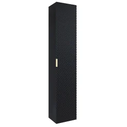 Garnero Arredamenti Colonna bagno sospesa 35x186h cm 1 anta nero frontale decorato Konny Nero Lucido - Nero opaco Sale