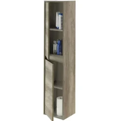 Garnero Arredamenti Colonna bagno sospesa 30x140h cm moderna rovere chiaro Eveline Online