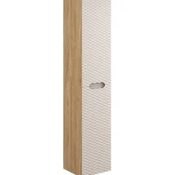 Garnero Arredamenti Colonna bagno sospesa 35x170h cm 2 ante beige rovere Swim Beige - Rovere Outlet