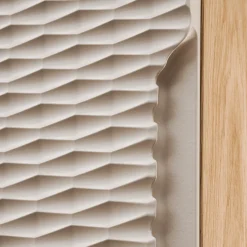 Garnero Arredamenti Colonna bagno sospesa 35x170h cm 2 ante beige rovere Swim Beige - Rovere Outlet