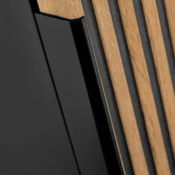 Garnero Arredamenti Colonna bagno sospesa 35x140h cm cannettato 1 anta quercia antracite Limpid New