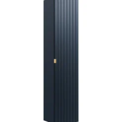 Garnero Arredamenti Colonna bagno sospesa 35x160h cm 1 anta 2 cassetti cannettato blu Deep Sale