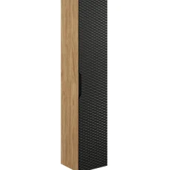 Garnero Arredamenti Colonna bagno sospesa 35x170h cm 1 anta nero rovere Swim Nero - Rovere Best