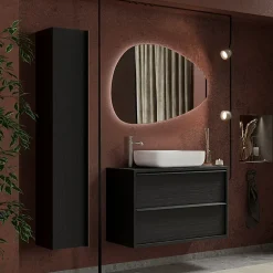 Garnero Arredamenti Colonna bagno 26x138h cm 1 anta nero frassinato Absolut Best