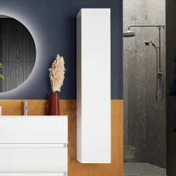 Garnero Arredamenti Colonna bagno 25x138h cm 1 anta bianco lucido Moon Outlet