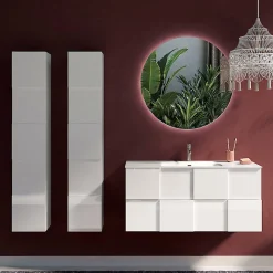 Garnero Arredamenti Colonna bagno 25x138h cm 1 anta bianco lucido Obsession Outlet