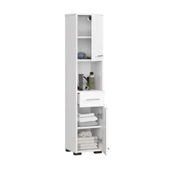 Garnero Arredamenti Colonna bagno 30x140h cm 2 ante 1 vano a giorno bianco Woters Bianco Opaco Clearance