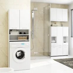 Garnero Arredamenti Colonna bagno 30x85h cm bassa 2 ante 1 cassetto bianco Woters Bianco Opaco Hot