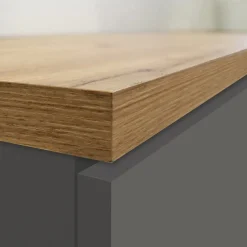 Garnero Arredamenti Colonna frigo dispensa cucina 90x165h cm moderna antracite rovere Gourmet Antracite - Rovere New