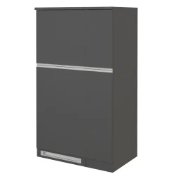 Garnero Arredamenti Colonna frigo dispensa cucina 90x165h cm moderna antracite grigio pietra Gourmet Antracite - Grigio pietra New