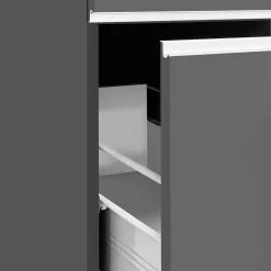 Garnero Arredamenti Colonna frigo dispensa cucina 90x165h cm moderna antracite grigio pietra Gourmet Antracite - Grigio pietra New