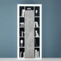 Garnero Arredamenti Colonna libreria 95x217h cm 1 anta bianco cemento Trilogy Bianco Opaco - Cemento Sale