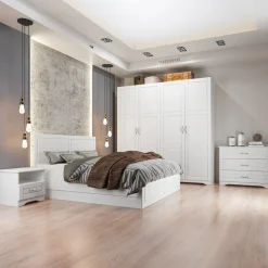 Garnero Arredamenti Comò classico 99x78h cm 3 cassetti bianco opaco Friuli Discount