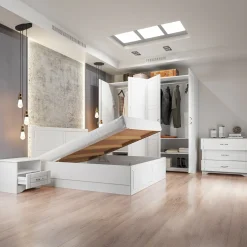 Garnero Arredamenti Comò classico 99x78h cm 3 cassetti bianco opaco Friuli Discount