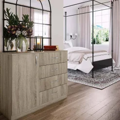 Garnero Arredamenti Comò 100x91h cm 1 anta con cassetti sonoma Piero Rovere Clearance