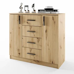 Garnero Arredamenti Comò 100x91h cm 2 ante con cassetti moderno Marian Rovere Rustico