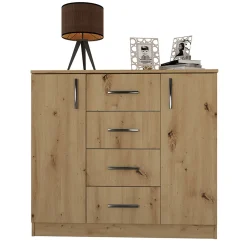 Garnero Arredamenti Comò 100x91h cm 2 ante con cassetti moderno Marian Rovere Rustico