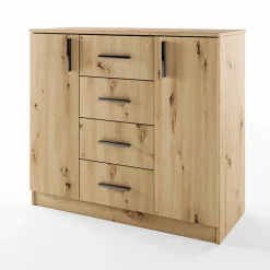 Garnero Arredamenti Comò 100x91h cm 2 ante con cassetti moderno Marian Rovere Rustico