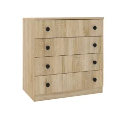 Garnero Arredamenti Comò 70x73h cm 4 cassetti moderno rovere sonoma Estelle Discount