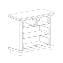 Garnero Arredamenti Comò 90x81h cm 4 cassetti moderno verde quercia Texel