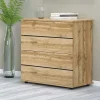 Garnero Arredamenti Comò 80x80h cm 4 cassetti moderno quercia Tamika Outlet