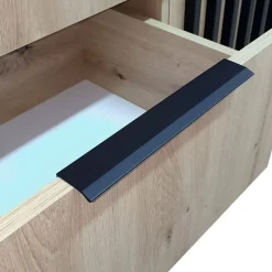 Garnero Arredamenti Comò 155x86h cm con cassetti moderno quercia nero Miller Rovere Rustico Outlet
