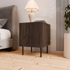 Garnero Arredamenti Comodino 45x53h cm 1 anta noce cannettato Gabiot Best