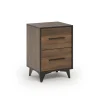 Garnero Arredamenti Comodino 48x68h cm 2 cassetti noce Line Outlet