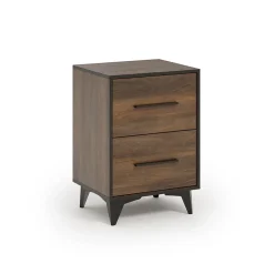 Garnero Arredamenti Comodino 48x68h cm 2 cassetti noce Line Outlet