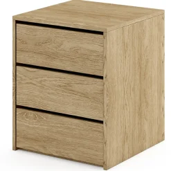 Garnero Arredamenti Comodino 50x60h cm 3 cassetti Ombra Rovere Hot