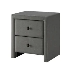 Garnero Arredamenti Comodino 48x54h cm 2 cassetti moderno Elettra Grigio Sale