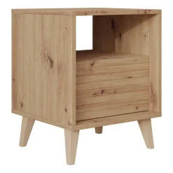 Garnero Arredamenti Comodino 40x52h cm 1 cassetto moderno rovere Branch Discount