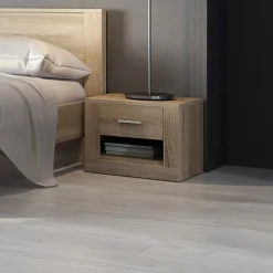 Garnero Arredamenti Comodino 50x40h cm 1 cassetto Ombra Rovere Outlet