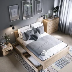 Garnero Arredamenti Comodino 50x40h cm 1 cassetto Ombra Rovere Outlet