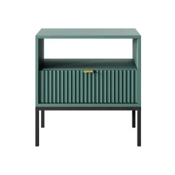Garnero Arredamenti Comodino 54x56h cm 1 cassetto moderno Alisa Verde Sale
