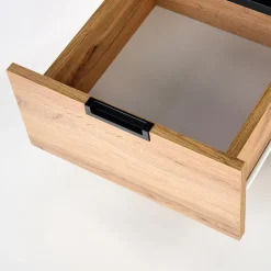 Garnero Arredamenti Comodino 40x52h cm 1 cassetto moderno rovere nero Ankara New