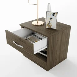 Garnero Arredamenti Comodino 40x41h cm  con cassetto moderno Selvaggia Noce Online