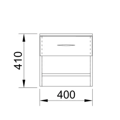 Garnero Arredamenti Comodino 40x41h cm  con cassetto moderno Selvaggia Noce Online