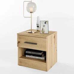 Garnero Arredamenti Comodino 40x41h cm  con cassetto moderno Selvaggia Rovere Rustico Best