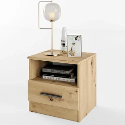 Garnero Arredamenti Comodino 40x41h cm  con cassetto moderno Selvaggia Rovere Rustico Best