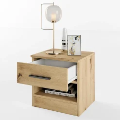Garnero Arredamenti Comodino 40x41h cm  con cassetto moderno Selvaggia Rovere Rustico Best