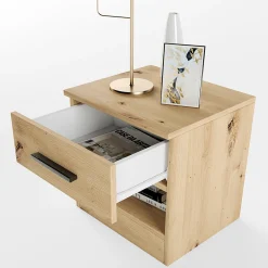 Garnero Arredamenti Comodino 40x41h cm  con cassetto moderno Selvaggia Rovere Rustico Best