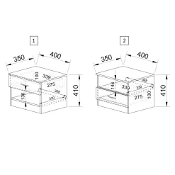 Garnero Arredamenti Comodino 40x41h cm  con cassetto moderno Selvaggia Rovere Rustico Best