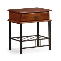 Garnero Arredamenti Comodino 48x55h cm moderno ciligio nero Mirtilla Clearance