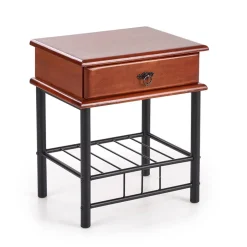 Garnero Arredamenti Comodino 48x55h cm moderno ciligio nero Mirtilla Clearance