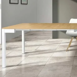 Garnero Arredamenti Consolle 50/300cm allungabile rovere metallo bianco Edison Rovere - Bianco Clearance
