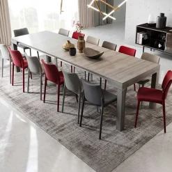 Garnero Arredamenti Consolle 50/300cm allungabile Pandora 110 Gihome® Rovere Grigio Best