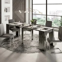 Garnero Arredamenti Consolle 54/252cm tavolo allungabile moderno ossido nobilitato Senigallia Online