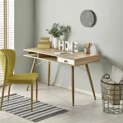 Garnero Arredamenti Consolle ingresso scrivania 1 cassetto 120x75cm rovere sonoma bianco Lavanda Hot